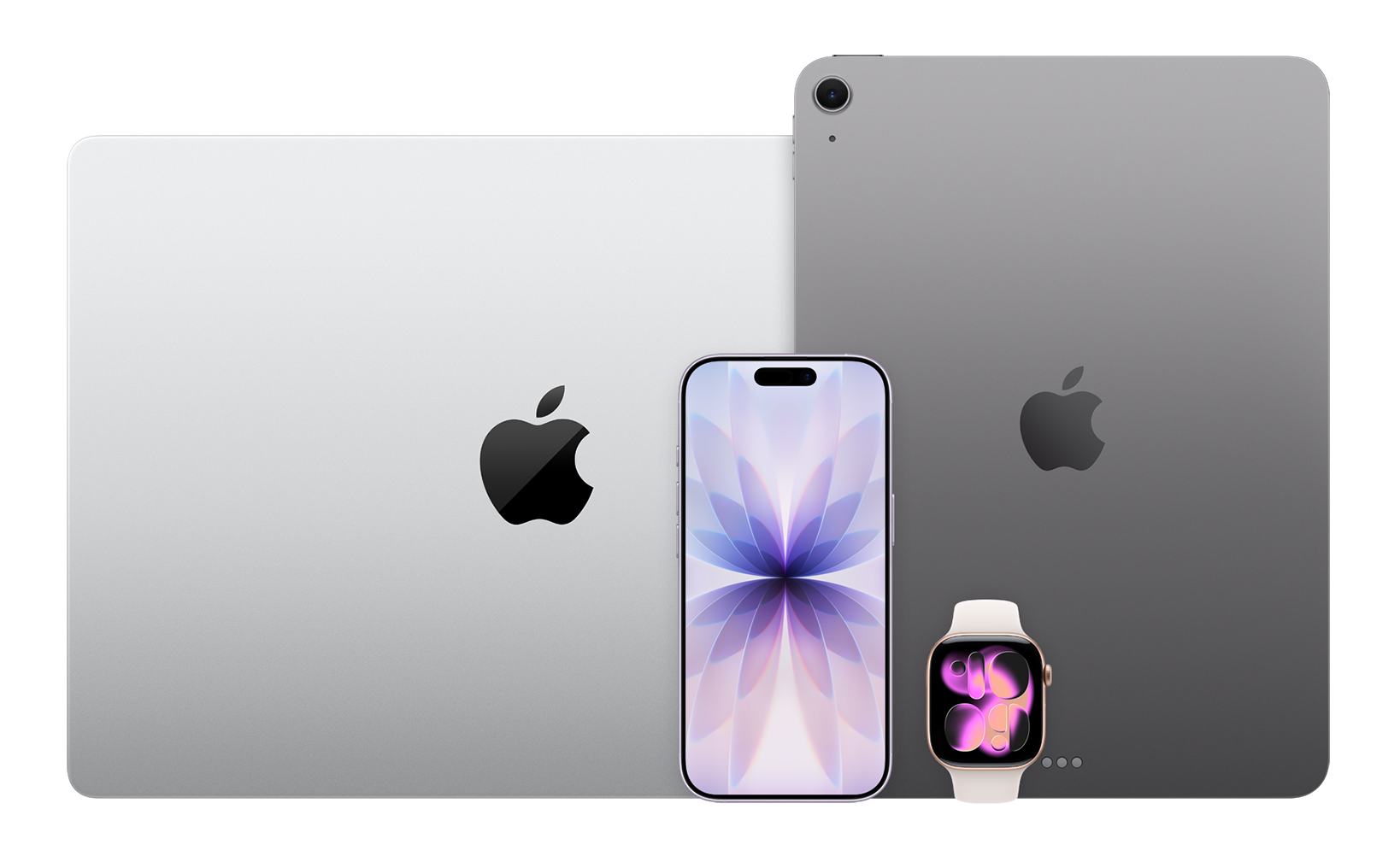 The full Apple Upgrade lineup covers MacBook, iPhone, iPad, and Apple Watch — nearly every major hardware category Apple sells. Image: Apple