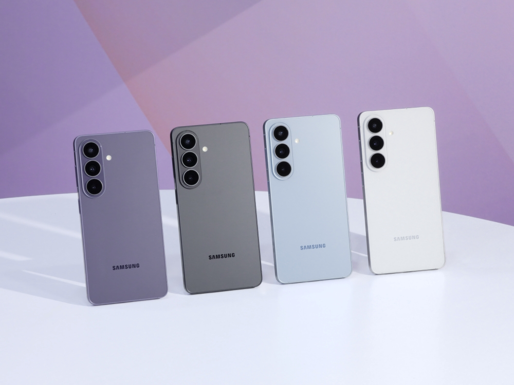 The Samsung Galaxy S26 in all four colorways — the S26 series was a primary growth driver for Samsung in Q1 2026.